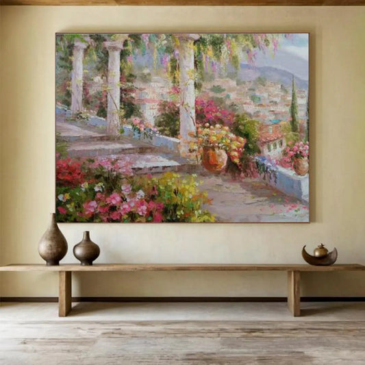 Oversized Textured Hand - Painted Abstract Canvas for Visual Interest DKH663