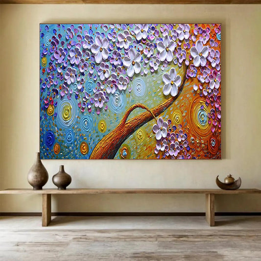 3D Flower Tree with Swirls - Whimsical Living Room or Nursery Decor DLZ217