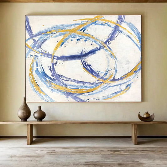 Spectacular Original Enormous Textured Hand - Rendered Abstract Wall Art for Dramatic Focal Points DKH847
