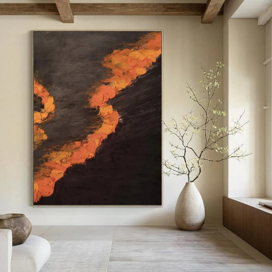 Rustic Textured Abstract Wall Art for Bedroom & Entryway DKH0961
