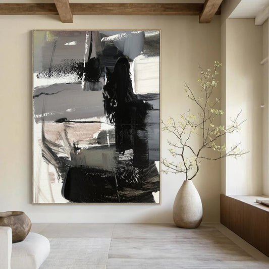 Inspiringly Grand Hand - Painted Textured Abstract Mural for School Auditorium & Gymnasium DKH1263