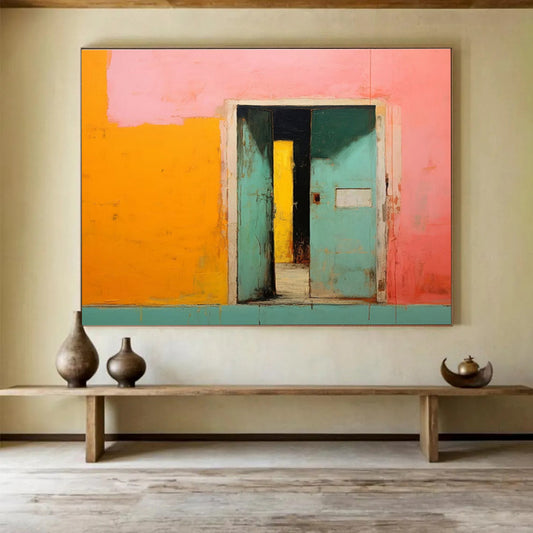 Striking Hand - Painted Textured Abstract Canvas for Living Room & Bar DKH641