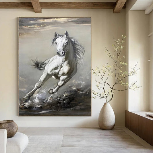 Enormous Hand-Painted Abstract Wall Installations for Dining Room & Entryway LargeART2180