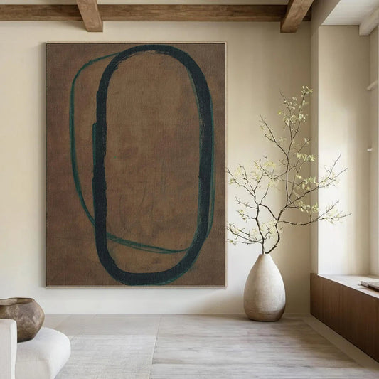 Expertly Designed Hand - Rendered Textured Canvas Painting for Hallway & Bar DKH1153