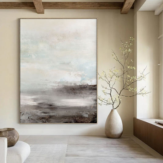 Lattice Textures: Monumental Custom Abstract Art for Bedroom and Dining Room DTP154