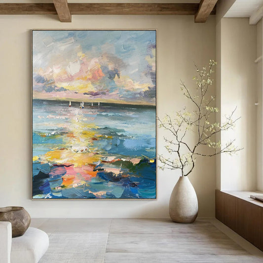 Hand-Painted Bespoke Abstract Art for Bar & Hotel LargeART1896