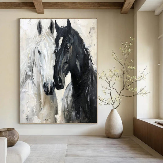 Stylish Hand - Painted Textured Abstract Art on Canvas for Bar & Hotel DKH1401