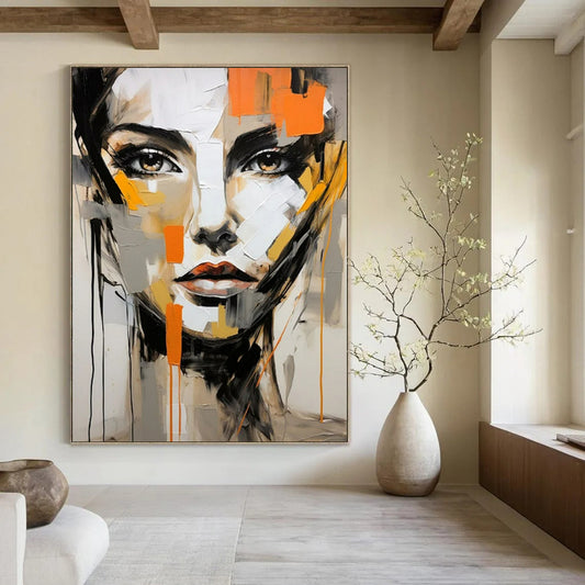 Monumental-Sized Hand-Painted Abstract Art for Bedroom & Meditation Room LargeART2215