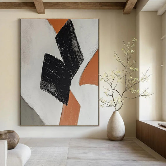 Craggy Horizon: Hand - Painted Custom Abstract Art for Living Room and Office DTP111