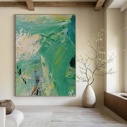 Ethereal Hand - Painted Textured Abstract for Bedroom & Dining Room DKH1270