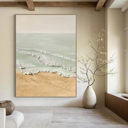 Supersized - Format Hand - Painted Textured Custom Abstract Painting, for Dining Room and Living Room DKH1489