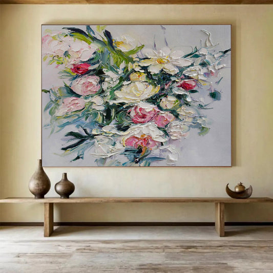 Massive Hand - Painted Textured Abstract Wall Mural for Decor Upgrade DKH661