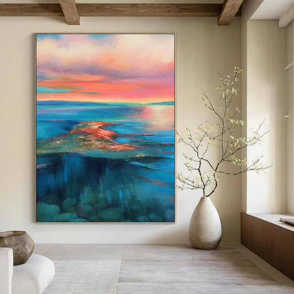 Gargantuan Hand - Painted Textured Custom Abstract Work for Entryway and Hotel DTP018