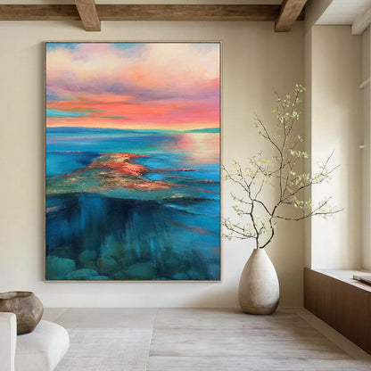Gargantuan Hand - Painted Textured Custom Abstract Work for Entryway and Hotel DTP018