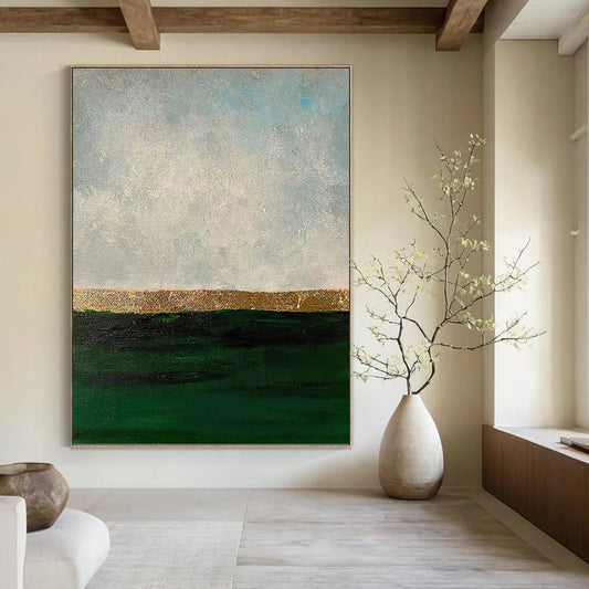 Immense Hand - Painted Textured Abstract Art for Spa & Yoga Studio DKH1206