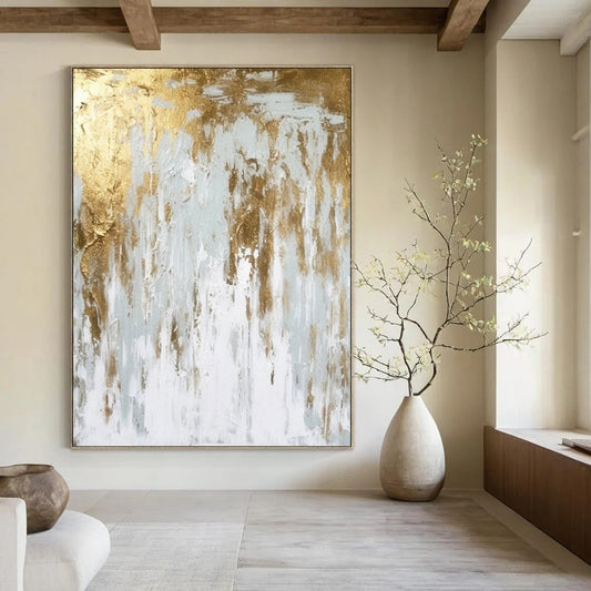 Grand - Sized Hand - Painted Custom Abstract Canvas for Office and Bar DTP074