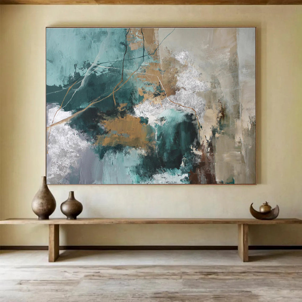 Vast Textured Abstract Mural for Hallway & Living Room DKH513