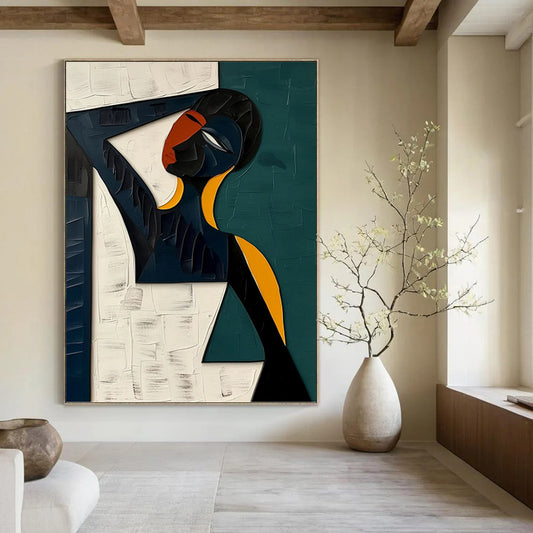 Gigantic Hand - Painted Custom Abstract Painting (with Distinct Textures), Transforming Hallway and Entryway DKH1466