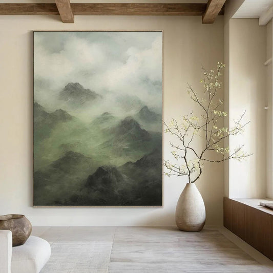 Gargantuan Hand - Painted Custom Abstract Painting (with Captivating Textures), for Dining Room and Hotel DKH1480