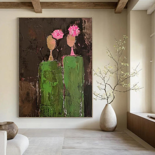 Vast - Proportioned Hand - Painted Custom Abstract Creation for Living Room and Hotel DTP080