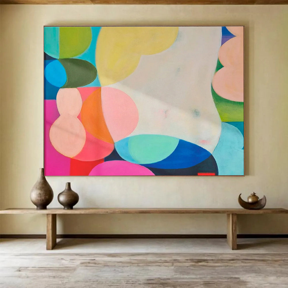 Custom - Crafted Oversized Abstract Mural for Arcade DKH056