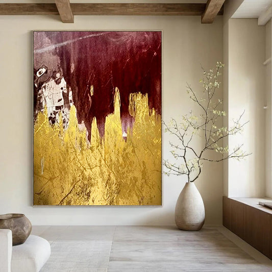 Heartfelt Hand - Painted Textured Abstract for Dining Room & Living Room DKH1336