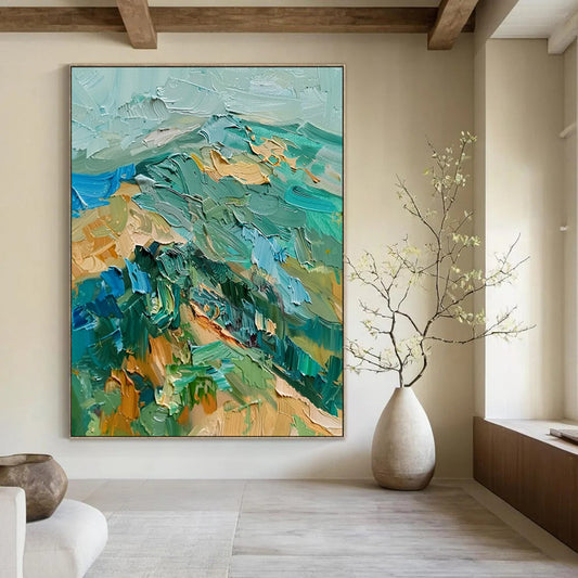 Oversized Custom Hand-Painted Abstract Art for Living Room & Bar LargeART1938