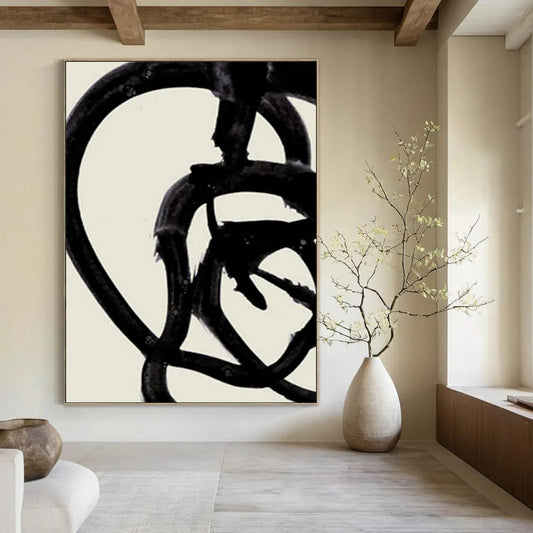 Gigantic Hand-Painted Abstract Mural for Dining Room & Bar LargeART2317