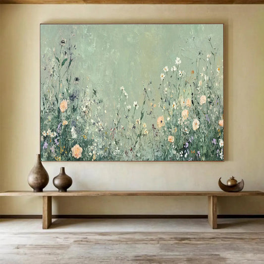 Immense Textured Hand - Painted Abstract Canvas for Artistic Focal Point DKH668