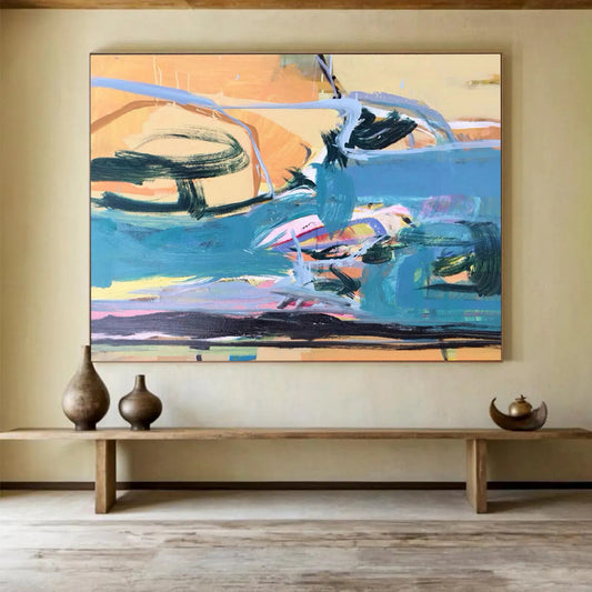 Colorful Abstract Brushstrokes - Lively Kitchen Art DLZ007