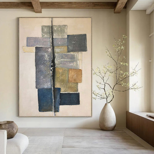 Enormous Hand - Painted Custom Texture Canvas Abstract for Office & Dining Room DKH1041