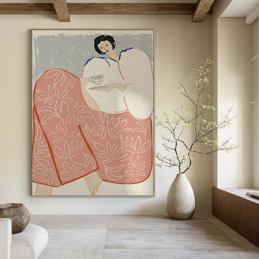 Designer - Conceptualized Hand - Painted Textured Canvas Masterpiece for Bedroom & Living Room DKH1147