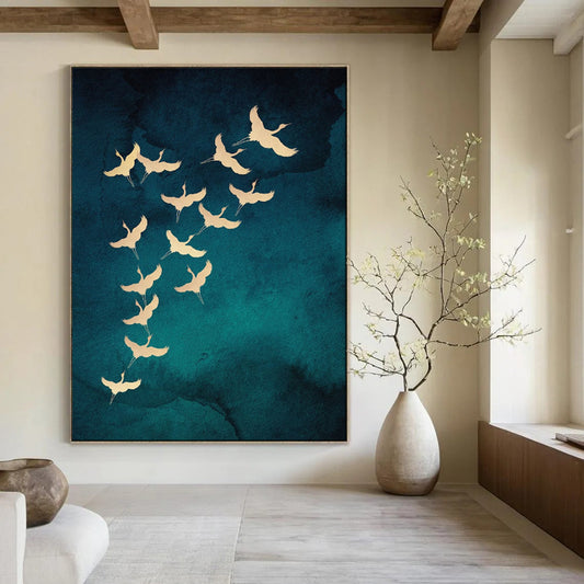 Custom Hand-Painted Abstract Art for Dining Room & Bar LargeART1919
