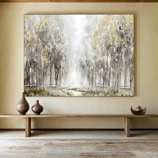 Monumental Textured Hand - Painted Abstract Art for Statement Spaces DKH737