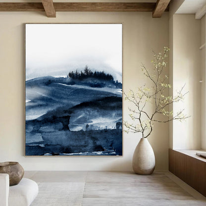 Large-Scale Custom Abstract Paintings: Hand-Painted Textures for Office & Hallway DTP230