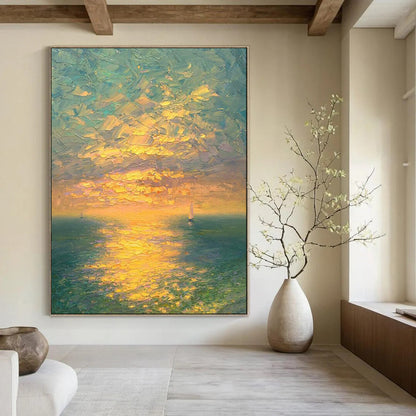 Metallic Textured Abstract Wall Art for Bedroom & Home Office LargeART2070