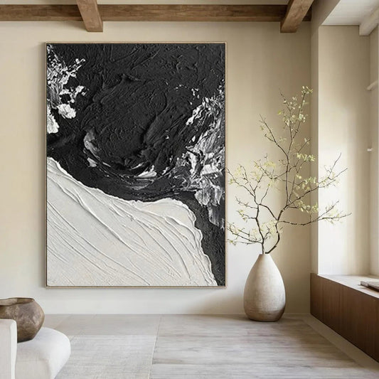 Vast Custom - Painted Textured Canvas Abstract for Bedroom & Hotel Lobby DKH1048