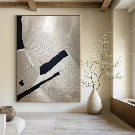 Thrillingly Immense Hand - Painted Textured Abstract Artwork for Gym & Fitness Studio DKH1241