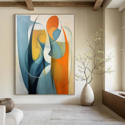 Monumental Hand-Painted Abstract Wall Art for Dining Room & Wine Cellar LargeART2233