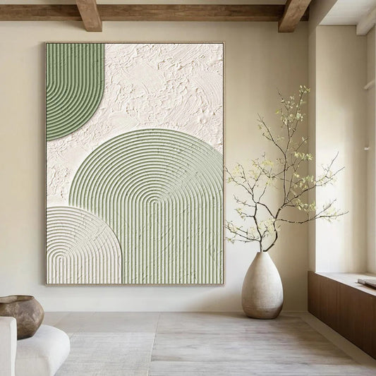 Vast - Format Hand - Painted Custom Abstract Canvas (with Dynamic Textures), for Bedroom and Office DKH1488