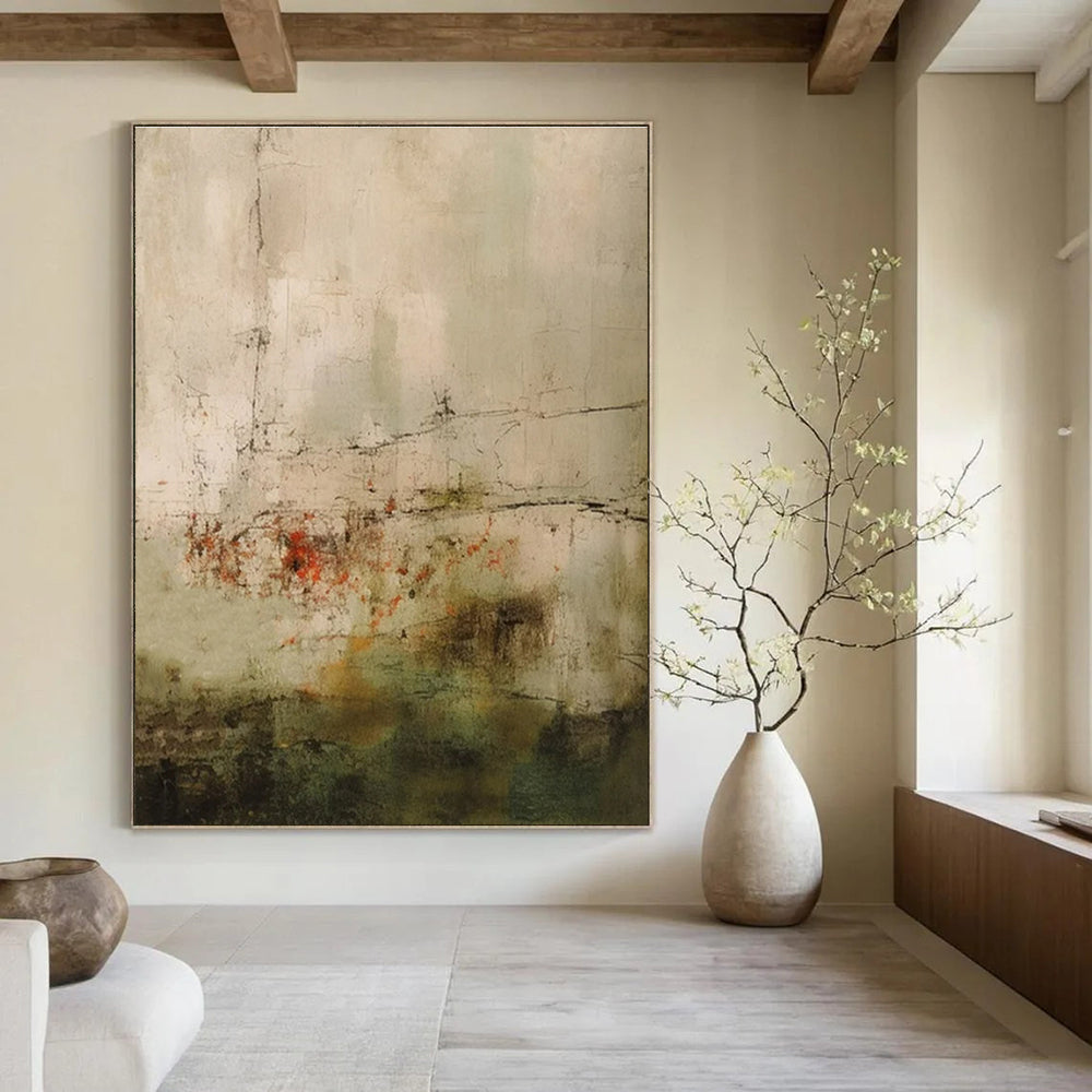 Hand-Painted Personalized Abstract Mural for Bedroom & Office LargeART1469