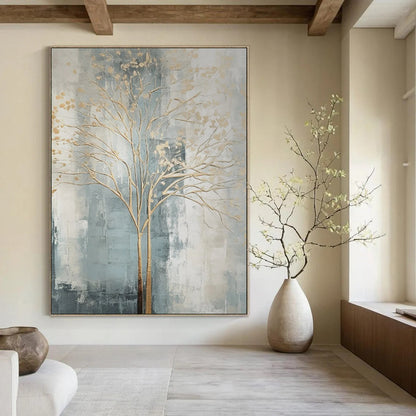 Large-Scale Custom Hand-Painted Abstract Art for Living Room & Hotel LargeART1838