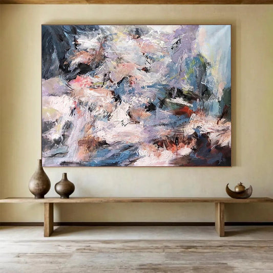 Color - Blended Abstract: A Vivid Centerpiece for Modern Interiors DLZ151