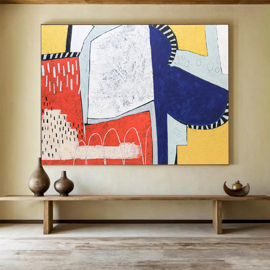 Glowing Luminous Giant Abstract Painting for Hallway & Bar LargeART1804
