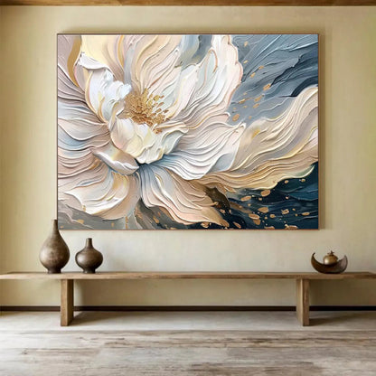 Immense Textured Hand - Painted Abstract Artwork for Artistic Focal Points DKH703