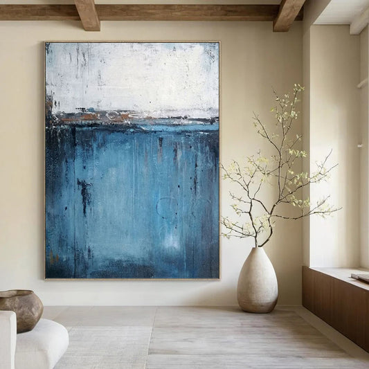 Majestic Vertical Hand - Painted Textured Custom Abstract Epoch for Living Room and Hotel DKH1558