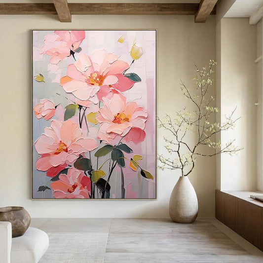 Custom Hand-Painted Abstract Mural for Office & Bar LargeART1905