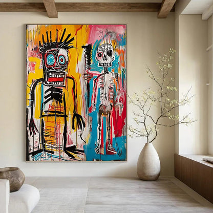 Arctic Echoes: Gargantuan Hand - Painted Textured Custom Abstract Work for Entryway and Hotel DTP099