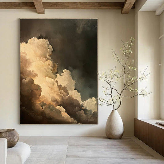 Grandiose Hand - Painted Textured Custom Abstract Artwork for Bar and Hotel DTP014