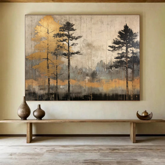 Golden Forest Mist - Rustic Living Room Charm DLZ106